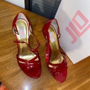 JLo red heels size 8